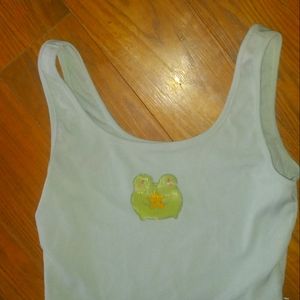 Cute frog tank top cropped